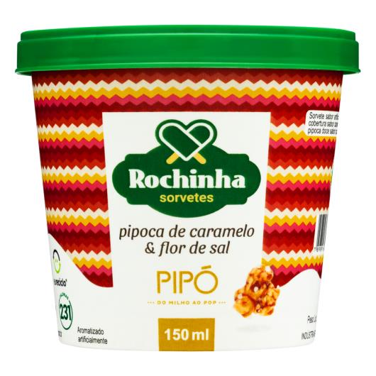 Sorvete Pipó Pipoca de Caramelo & Flor de Sal Rochinha Pote 150ml - Imagem em destaque