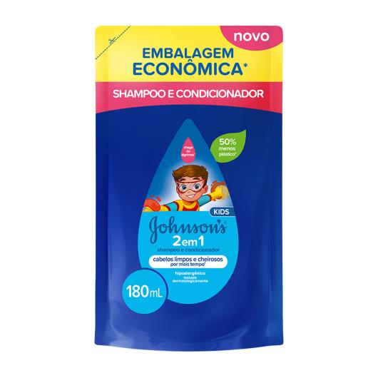 Shampoo 2 em 1 Johnson's Kids Sachê 180ml Embalagem Econômica - Imagem em destaque