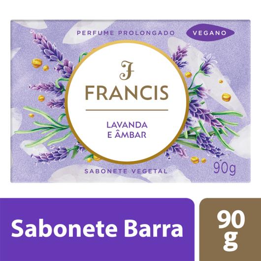 Sabonete Barra Vegetal Lavanda e Âmbar Francis Caixa 90g - Imagem em destaque