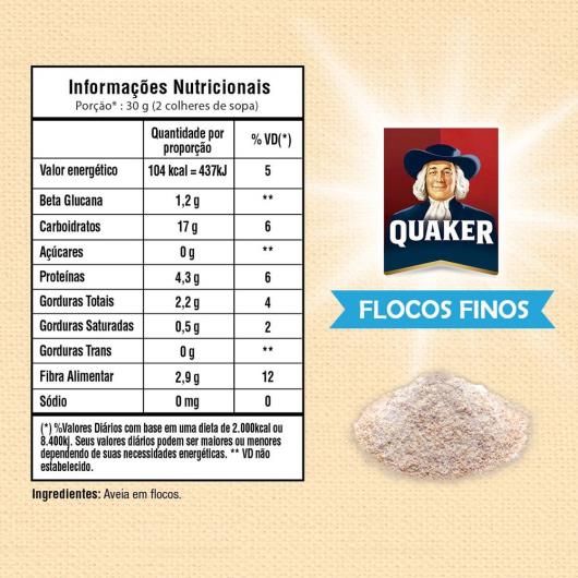 Aveia Em Flocos Finos Quaker Lata 450G - Imagem em destaque