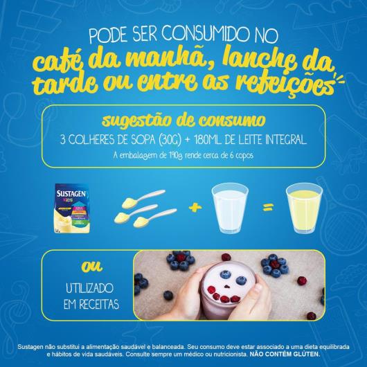 Complemento Alimentar Sustagen Kids Sabor Baunilha - Sachê 190g - Imagem em destaque