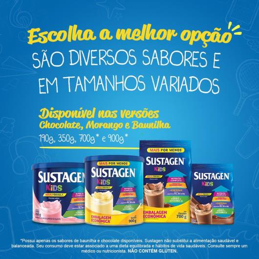 Complemento Alimentar Sustagen Kids Sabor Baunilha - Sachê 190g - Imagem em destaque