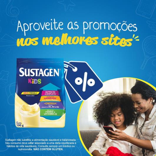 Complemento Alimentar Sustagen Kids Sabor Baunilha - Sachê 190g - Imagem em destaque