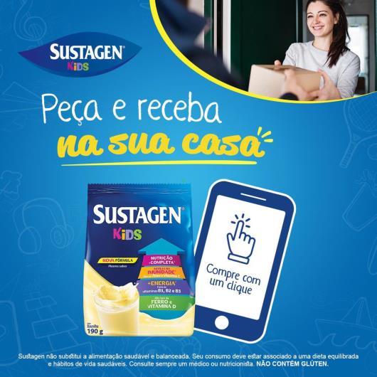 Complemento Alimentar Sustagen Kids Sabor Baunilha - Sachê 190g - Imagem em destaque