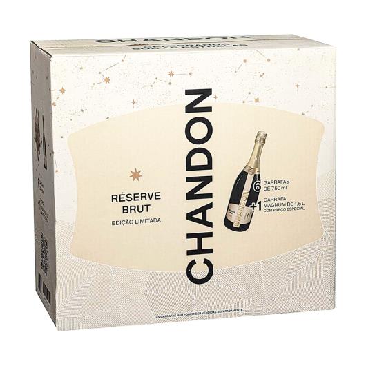 Kit 6 Espumantes Chandon Brut 750ml + 1 Espumante Chandon Brut Magnum 1.5l Preço Especial - Imagem em destaque