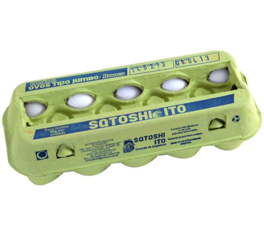 Ovos brancos jumbo Satoshi tp 10 unidades - Imagem em destaque