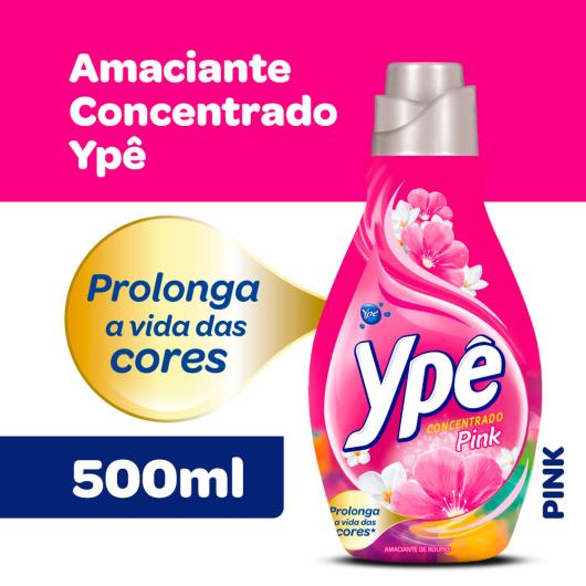 Amaciante De Roupas Ypê Concentrado Pink 500ml Rende 25 Lavagens Sonda Supermercado Delivery 2337