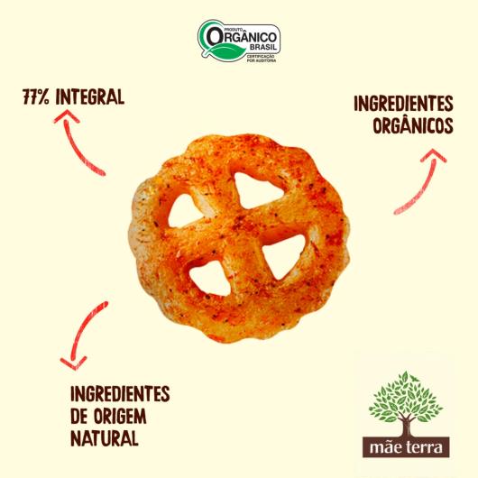 Salgadinho de Milho e Arroz Integral Orgânico Pizza Mãe Terra Zooreta Pacote 45g - Imagem em destaque