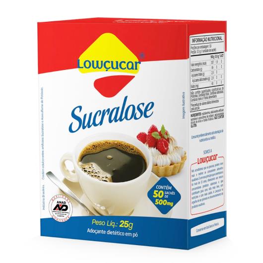 Adoçante Sucralose Lowçucar 50 Unidades 25g - Imagem em destaque