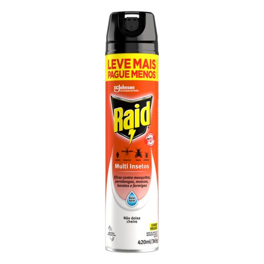 Inseticida Raid Multi-insetos Spray Base Água Leve Mais Pague Menos 420ml - Imagem em destaque