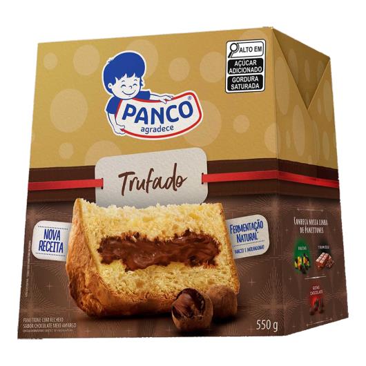 Panettone Panco Trufado com recheio de chocolate amargo 550g - Imagem em destaque