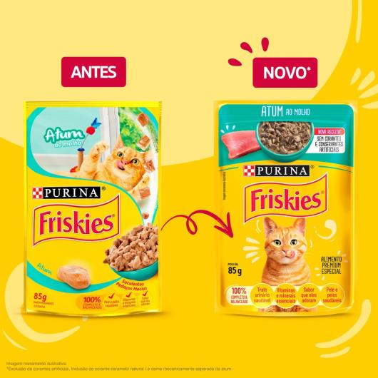 Ração Úmida FRISKIES Gatos Adultos Atum ao molho 85g - Imagem em destaque