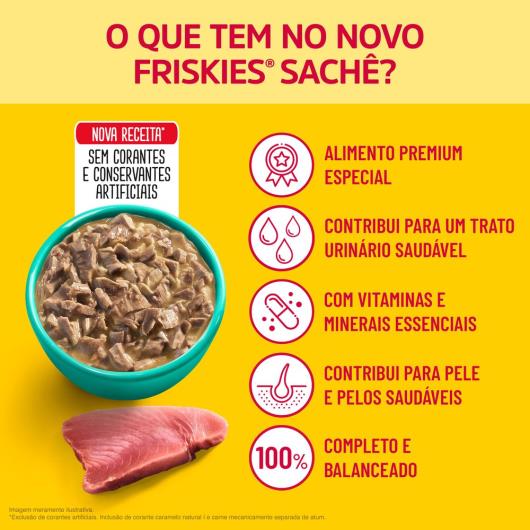 Ração Úmida FRISKIES Gatos Adultos Atum ao molho 85g - Imagem em destaque