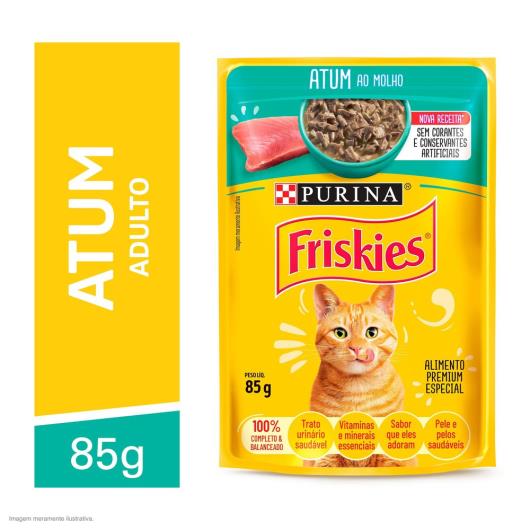 Ração Úmida FRISKIES Gatos Adultos Atum ao molho 85g - Imagem em destaque