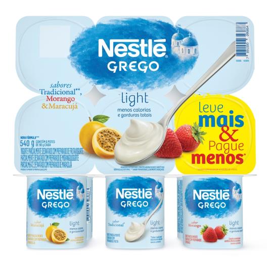 Iogurte Grego Nestlé Light 3 Sabores 540g - Imagem em destaque