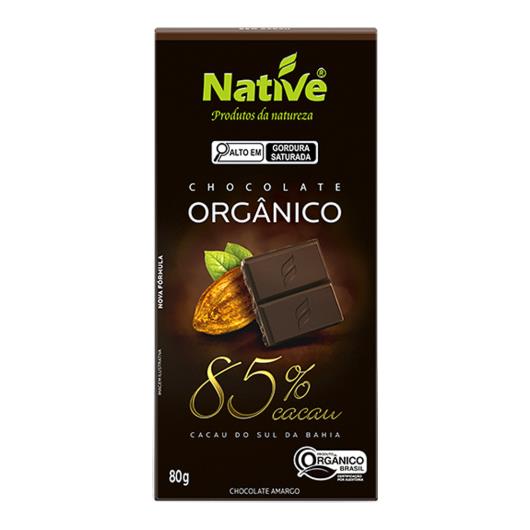 Chocolate Amargo 85% Cacau Native Orgânico 80g - Imagem em destaque