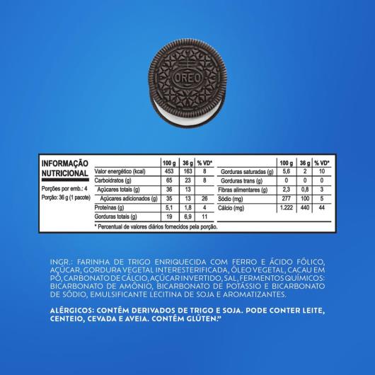 Biscoito Recheado Oreo Original 36g - Imagem em destaque