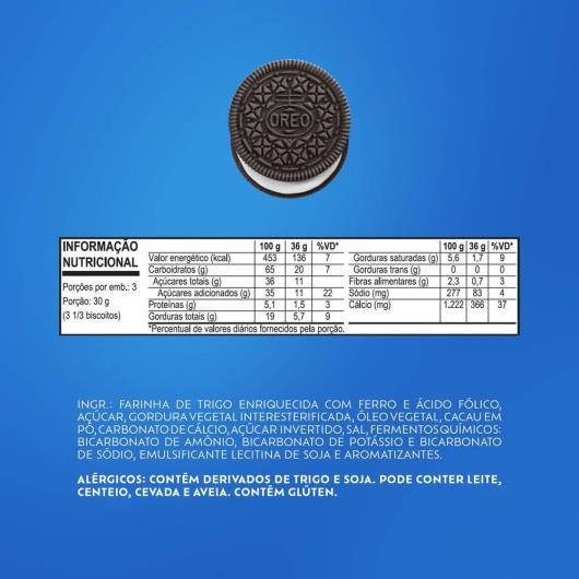 Biscoito Recheado Oreo Original 90g - Imagem em destaque