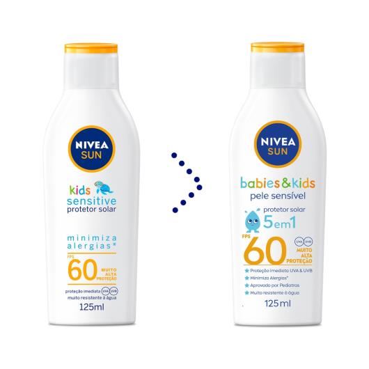 NIVEA SUN Protetor Solar Kids & Babies Pele Sensível FPS60 125ml - Imagem em destaque