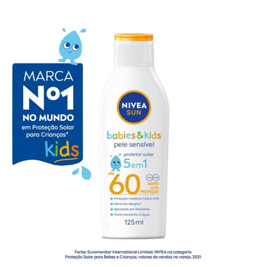 NIVEA SUN Protetor Solar Kids & Babies Pele Sensível FPS60 125ml - Imagem em destaque