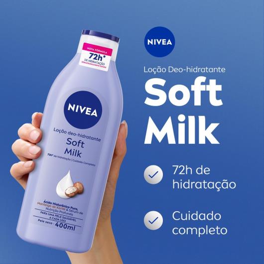 NIVEA Loção Deo-Hidratante Soft Milk 400ml - Imagem em destaque