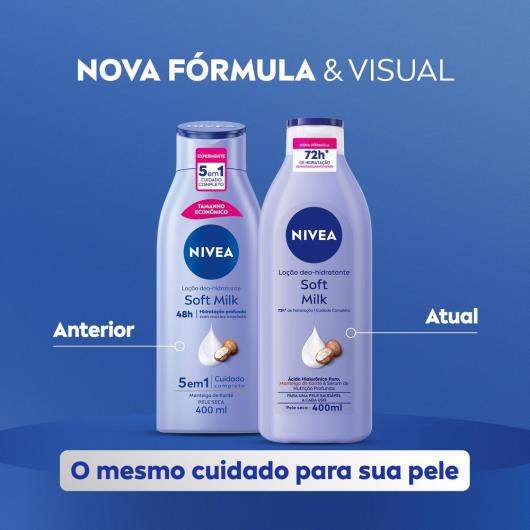 NIVEA Loção Deo-Hidratante Soft Milk 400ml - Imagem em destaque