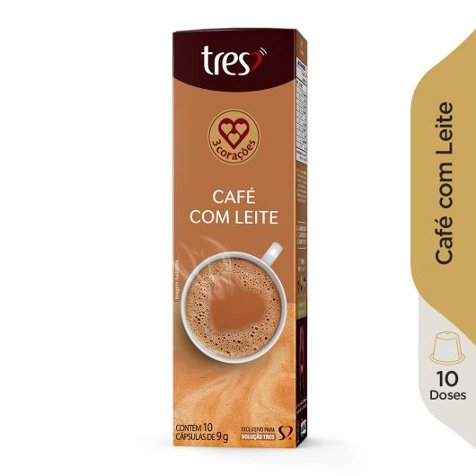 Cápsulas de Café 3 Corações com Leite 10 unid. 90g - Imagem em destaque