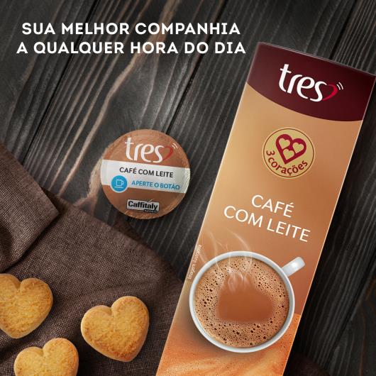 Cápsulas de Café 3 Corações com Leite 10 unid. 90g - Imagem em destaque