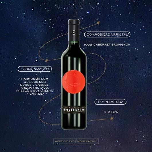 Vinho Tinto Bodega Dante Robino Novecento Cabernet Sauvignon 750ml Garrafa - Imagem em destaque