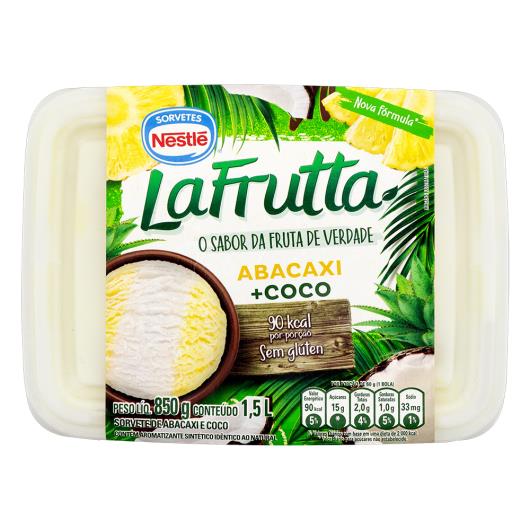 Sorvete LAFRUTTA Abacaxi + Coco 1 Litro