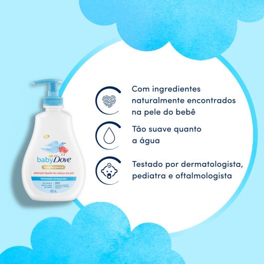 Sabonete Líquido da Cabeça aos Pés Baby Dove Hidratação Enriquecida 400ml - Imagem em destaque