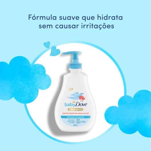 Sabonete Líquido da Cabeça aos Pés Baby Dove Hidratação Enriquecida 400ml - Imagem em destaque