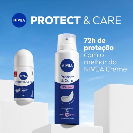 NIVEA Desodorante Antitranspirante Roll On Protect & Care 50ml - Imagem em destaque