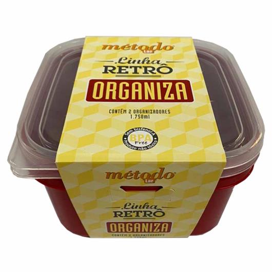 Conjunto Método Lar Pote Vermelho Organizadores 1750 ML 2 Unidades - Imagem em destaque