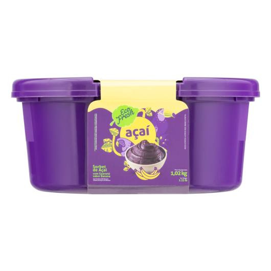 Sorbet Açaí com Guaraná e Banana Eco Fresh Pote 1,02l - Imagem em destaque