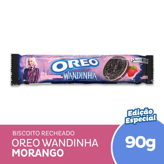 Biscoito Recheado Oreo Milkshake De Morango Wandinha 90g - Imagem em destaque