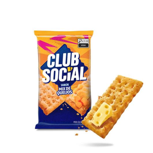 Biscoito Salgado Club Social mix de queijos multipack 141g - Imagem em destaque