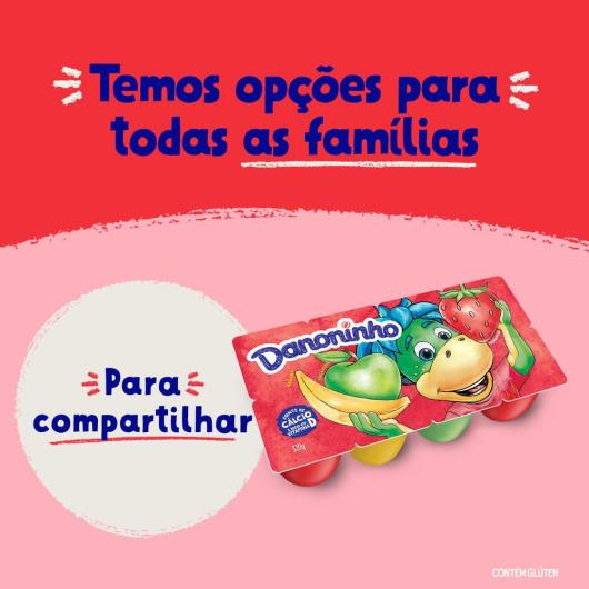 Danoninho Petit Suisse Morango, Banana e Maçã-Verde 320g 8 unidades - Imagem em destaque