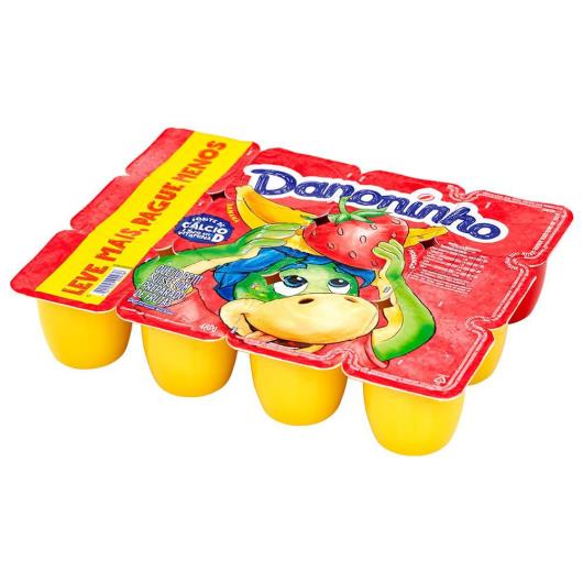 Danoninho Petit Suisse Morango e Banana 480g 12 unidades - Imagem em destaque