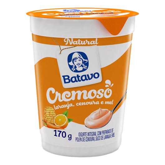 Iogurte Integral Cremoso Laranja, Cenoura e Mel Batavo Copo 170g - Imagem em destaque