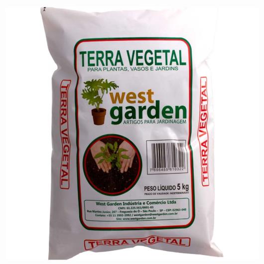 Terra Vegetal 5 KG Premium West Garden - Imagem em destaque