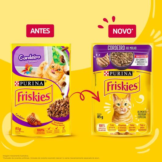 Ração Úmida Gatos Adultos FRISKIES Cordeiro 85g - Imagem em destaque