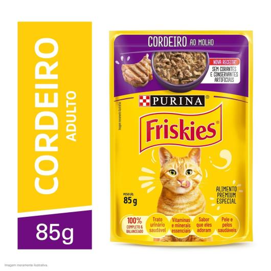 Ração Úmida Gatos Adultos FRISKIES Cordeiro 85g - Imagem em destaque