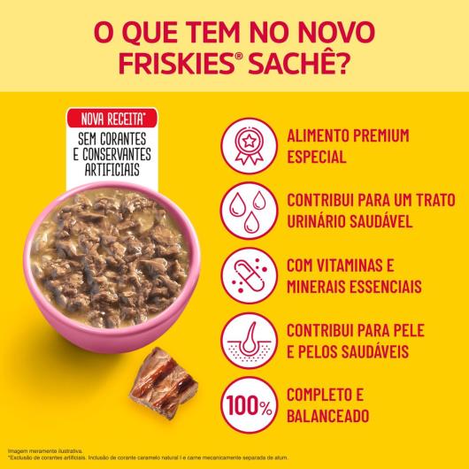 Ração Úmida Gatos Filhotes FRISKIES Carne 85g - Imagem em destaque