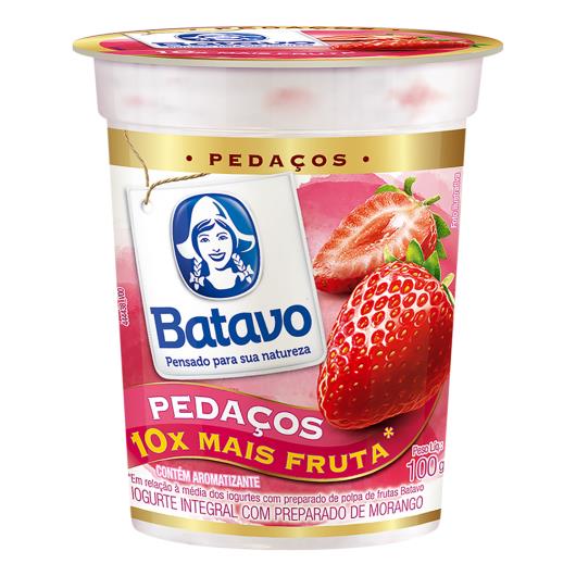 Iogurte Integral Morango Batavo Pedaços Copo 100g - Imagem em destaque