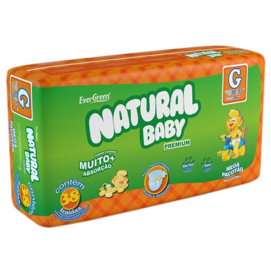 Fralda Infantil Natural Baby Premium Mega G 38 unidades - Loja das Fraldas  - Distribuidora de Fraldas Geriátricas e Infantis