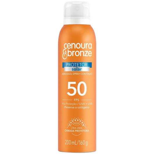 Protetor Solar Cenoura&Bronze Aerosol FPS 50 200ml - Imagem em destaque