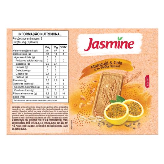 Biscoito Maracujá & Chia Zero Açúcar Jasmine Sou Sweet 75g - Imagem em destaque