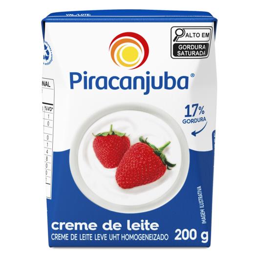 Creme de Leite UHT Leve Homogeneizado Piracanjuba Caixa 200g - Imagem em destaque