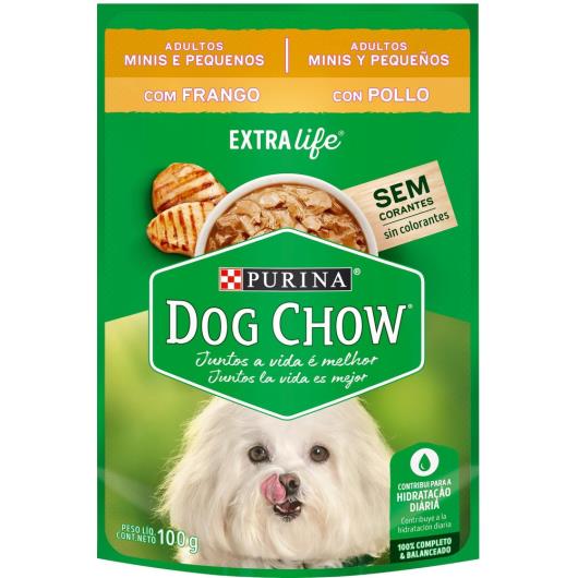 NESTLÉ® PURINA® DOG CHOW® ExtraLife® Ração Úmida para Cães Adultos Minis & Pequenos Frango 100g - Imagem em destaque